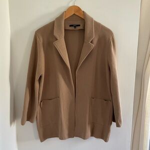 Quince 100% Organic Cotton Knit Camel Blazer, Sz M